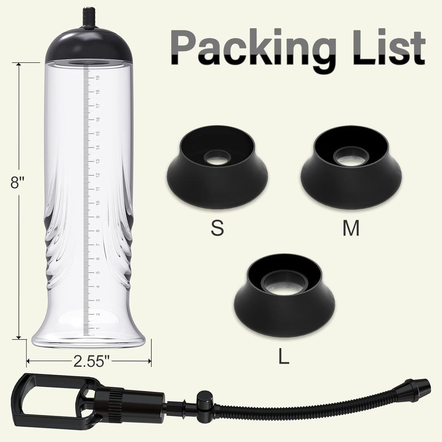 Premium Manual Vacuum Penis Pump for Men | Adjustable Suction Wellness Device