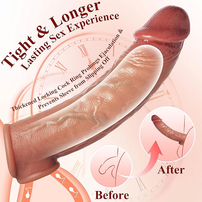 Premium 6-Inch Silicone Sleeve Extender with Comfort Ring | Reusable Men's Wellness Sleeve